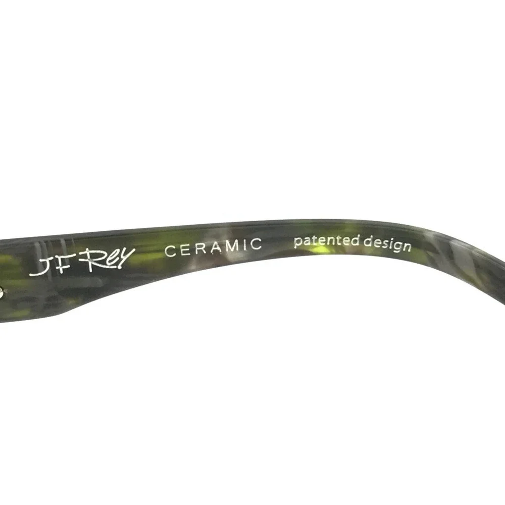 J.F. Rey Eyeglasses Frames JF2582 4500 Gray Green Rectangle Half Rim 55-16-141